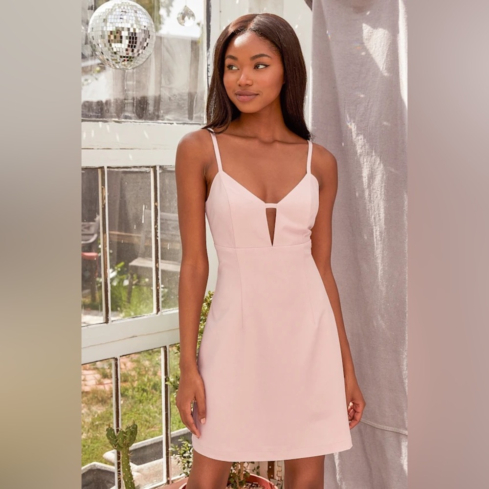 LULU’S Sultry Moments Blush Pink Sleeveless Mini Dress ❤️NWT❤️IN STORES❤️